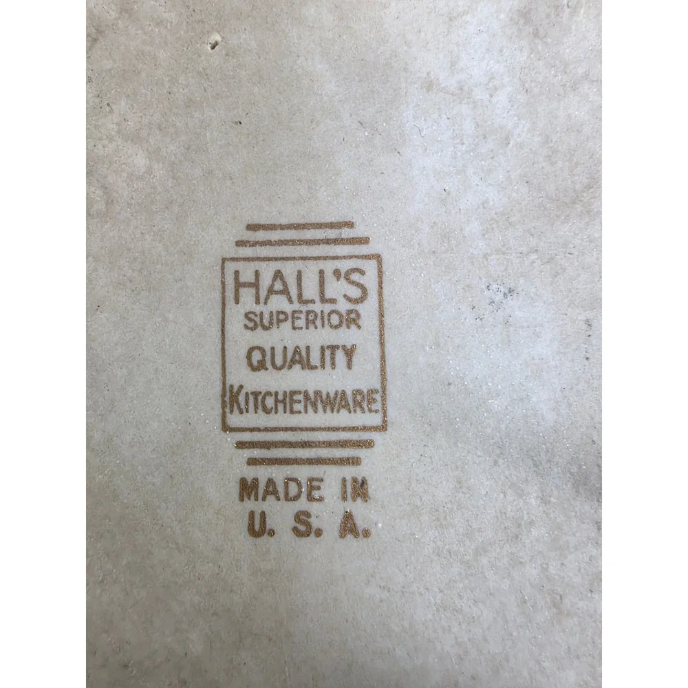 Hall's Superior Kitchenware Floral‎ Swirl Round Baking Dish Made in USA